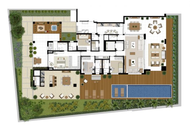 illustrated perspective plant SUITABLE Grand Maison de 682m² illustrated perspective plant SUITABLE Grand Maison de 682m²