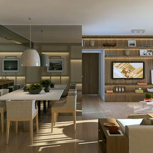 Artistic illustration of the enlarged Living Apartment 90m² - Torre